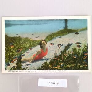 The Tempter Underwater Fairyland Silver Springs FL 1920s Postcard H.R. Bezant